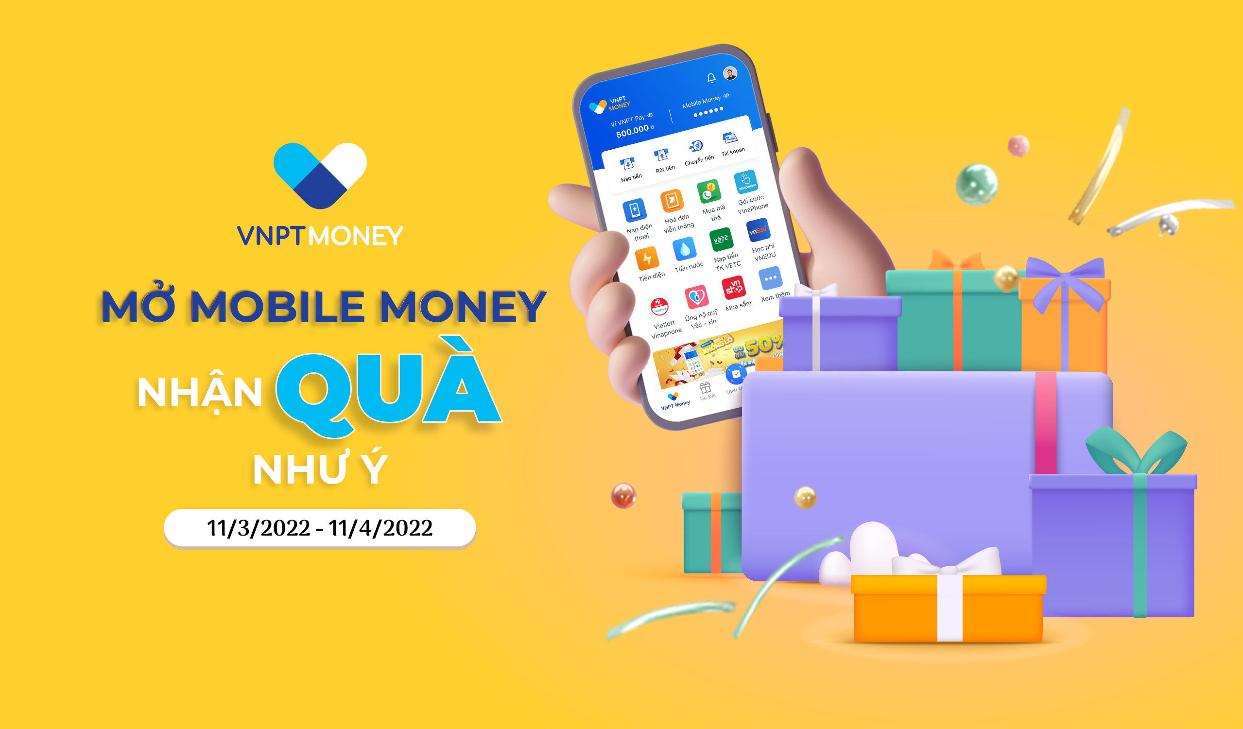 Mở Mobile Money - Nhận quà như ý